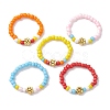 Opaque Colours Glass Seed Bead Stretch Rings RJEW-JR00659-S-1
