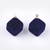 Flocky Acrylic Pendants FIND-T046-30-03-2