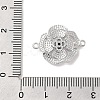 Brass Pave Glass Connector Charms KK-Z073-32P-05-3