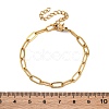 Ion Plating(IP) 304 Stainless Steel Paperclip Chain Bracelets for Women X-BJEW-C046-02G-3