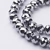 Electroplate Glass Beads Strands GR7x10mmY-M2-2