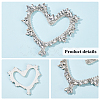 2Pcs Hollow Heart Handicraft Beading Felt Appliques PATC-FG0001-53-4
