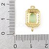 Brass Micro Pave Clear Cubic Zirconia Connector Charms CU-CBAFB7D-04G-02-3