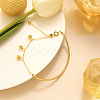 2Pcs 2 Colors Stainless Steel Cable Chain Link Bracelets BJEW-GO0002-02-4