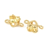 Brass Pave Cubic Zirconia Heart Connector Charms KK-P347-02G-4