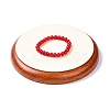 Flat Round Wood Pesentation Jewelry Bracelets Display Tray ODIS-P008-15C-01-1