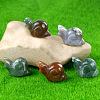 Natural Indian Agate Carved Healing Snail Figurines PW-WG23180-07-1