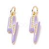 Brass Micro Pave Clear Cubic Zirconia Pendants LS-ZIRC-A019-12G-C-1