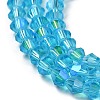 Transparent Electroplate Glass Beads Strands GLAA-F029-2mm-D19-3