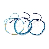 3Pcs 3 Style Plastic Braided Bead Bracelets Set BJEW-B065-08C-3