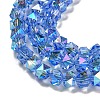 Electroplate Glass Beads Strands GLAA-Q105-02-06-3