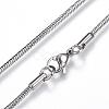 304 Stainless Steel Snake Chain Necklaces NJEW-D285-03-3