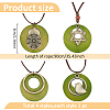 4Pcs 4 Styles Tibetan Style Alloy Pendant Necklaces Set with Faux Suede Cords NJEW-AN0001-73-2