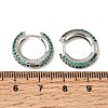 Brass Micro Pave Cubic Zirconia Hoop Earrings KK-CBA8324-24P-7