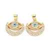 Brass Micro Pave Cubic Zirconia Pendants ZIRC-P106-58G-2
