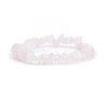 Natural Rose Quartz Chips Beaded Jewelry Set SJEW-JS01232-06-4