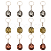 DICOSMETIC 12Pcs 3 Colors Alloy Keychain KEYC-DC0001-02-1