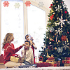 3 Bags 3 Colors Glitter Snowflake Plastic Pendant Decorations AJEW-GA0006-08-5