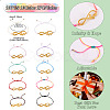 10Pcs 10 Color Alloy Infinity with Hope Link Bracelets Set for Men Women BJEW-TAC0008-01-9