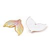 Printed Gradient Color Translucent Acrylic  Pendants OACR-T028-28B-2