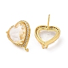 Rack Plating Brass Rhinestone Stud Earring Finding KK-C023-03D-2