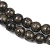 Natural Pyrite Beads Strands G-P303-01-6mm-8-3