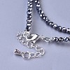 Terahertz Stone Beaded Necklaces NJEW-K114-B-A22-3