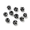 6mm Brass Crystal Rhinestone Beads KK-S519-01A-EB-2