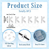 6Pcs 925 Sterling Silver Hollow Initial Beads STER-TA0001-53K-5