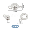 10Pcs Brass Snap Clasps KK-UN0001-73-3