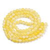 Crackle Baking Paint Imitation Jade Glass Beads Strands DGLA-T003-8mm-03-3