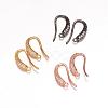 Brass Micro Pave Cubic Zirconia Earring Hooks ZIRC-K018-01M-1