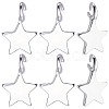 8Pcs 925 Sterling Silver Star Charms STER-BBC0008-42-1