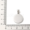 304 Stainless Steel Pendants STAS-I204-W-P-3