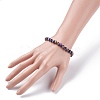 6.5mm Natural Galaxy Tiger Eye Round Beads Stretch Bracelet for Women BJEW-JB07292-4