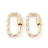 Brass Micro Pave Cubic Zirconia Screw Carabiner Lock Charms ZIRC-L093-58A-G-1