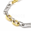 201 Stainless Steel Oval Links Chain Necklace NJEW-F22-39G-GP-3