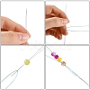 Iron Collapsible Big Eye Beading Needles TOOL-R095-03-4
