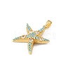 Ocean Brass & Rhinestone Pendants RB-CBA4B36-04G-07-2