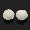 Synthetic Coral 3D Flower Rose Beads X-CORA-A006-15mm-049-1