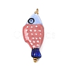 Handmade Porcelain with 304 Stainless Steel Pendants SA-CBA2018-05G-01-1
