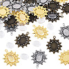 30Pcs 3 Colors Vintage Tibetan Style Alloy Flower Pendant Cabochon Bezel Settings TIBEP-TA0001-47-2