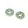 Brass Enamel Beads KK-P290-31G-02-2