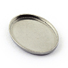 Tarnish Resistant 304 Stainless Steel Plain Edge Bezel Cups X-STAS-Q194-11-3