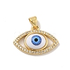 Brass Micro Pave Cubic Zirconia Pendants KK-B059-40G-2