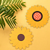 2Pcs 2 Style Flower Silicone Hot Pads AJEW-GF0011-17A-3