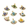Handmade Evil Eye Lampwork Pendants LAMP-E034-01G-1