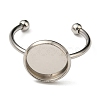 Tarnish Resistant 304 Stainless Steel Open Cuff Ring Findings STAS-H215-01B-P-2