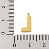 Ion Plating(IP) 304 Stainless Steel Charms STAS-G345-01G-L-3
