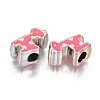 UV Plating Acrylic European Beads OACR-N010-032LG-2